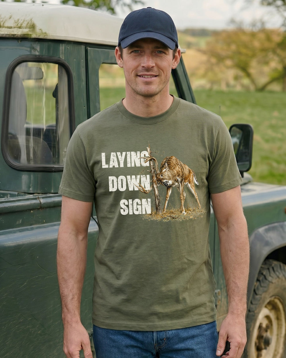 Laying Down Sign Buck T-shirt