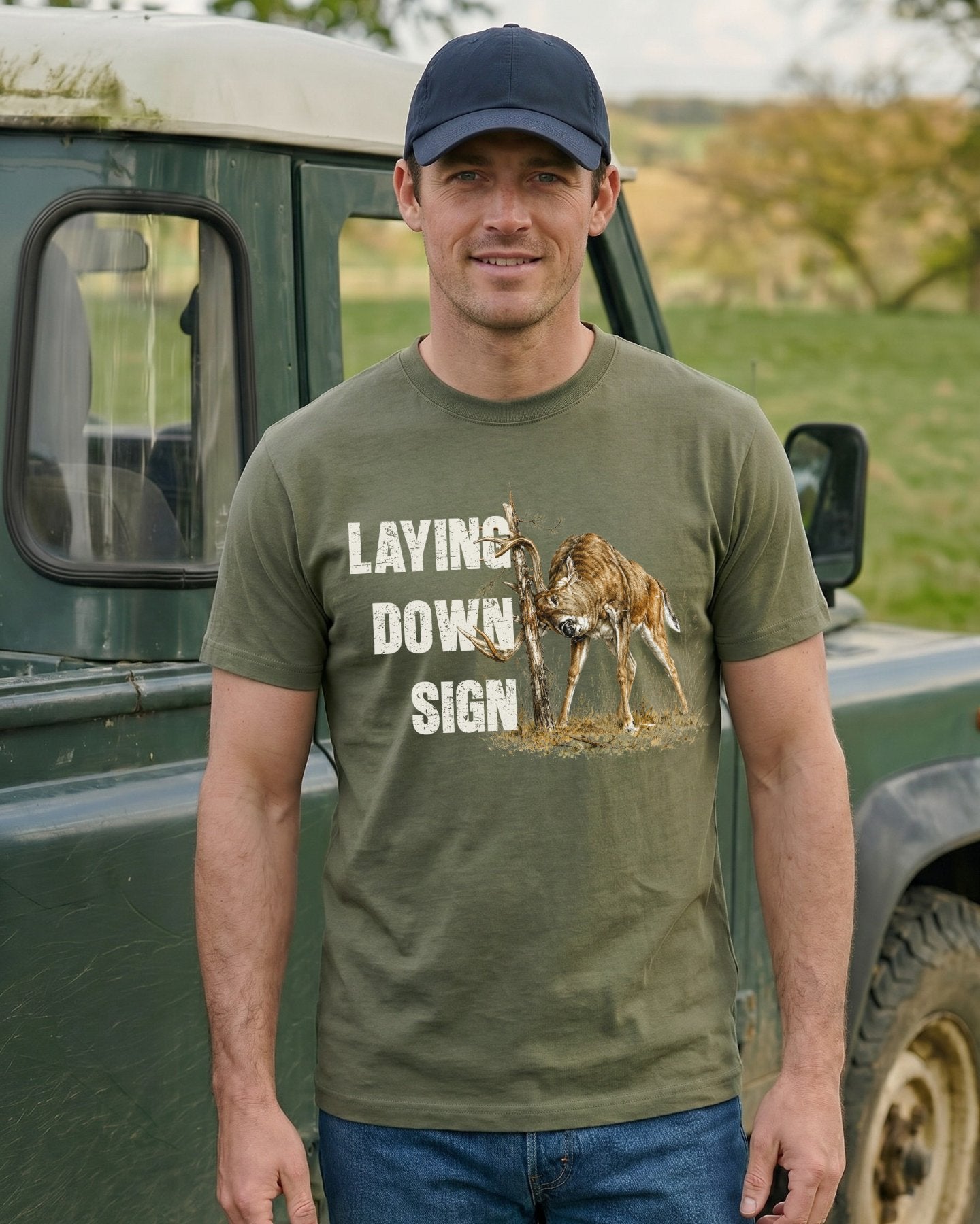 Laying Down Sign Buck T-shirt