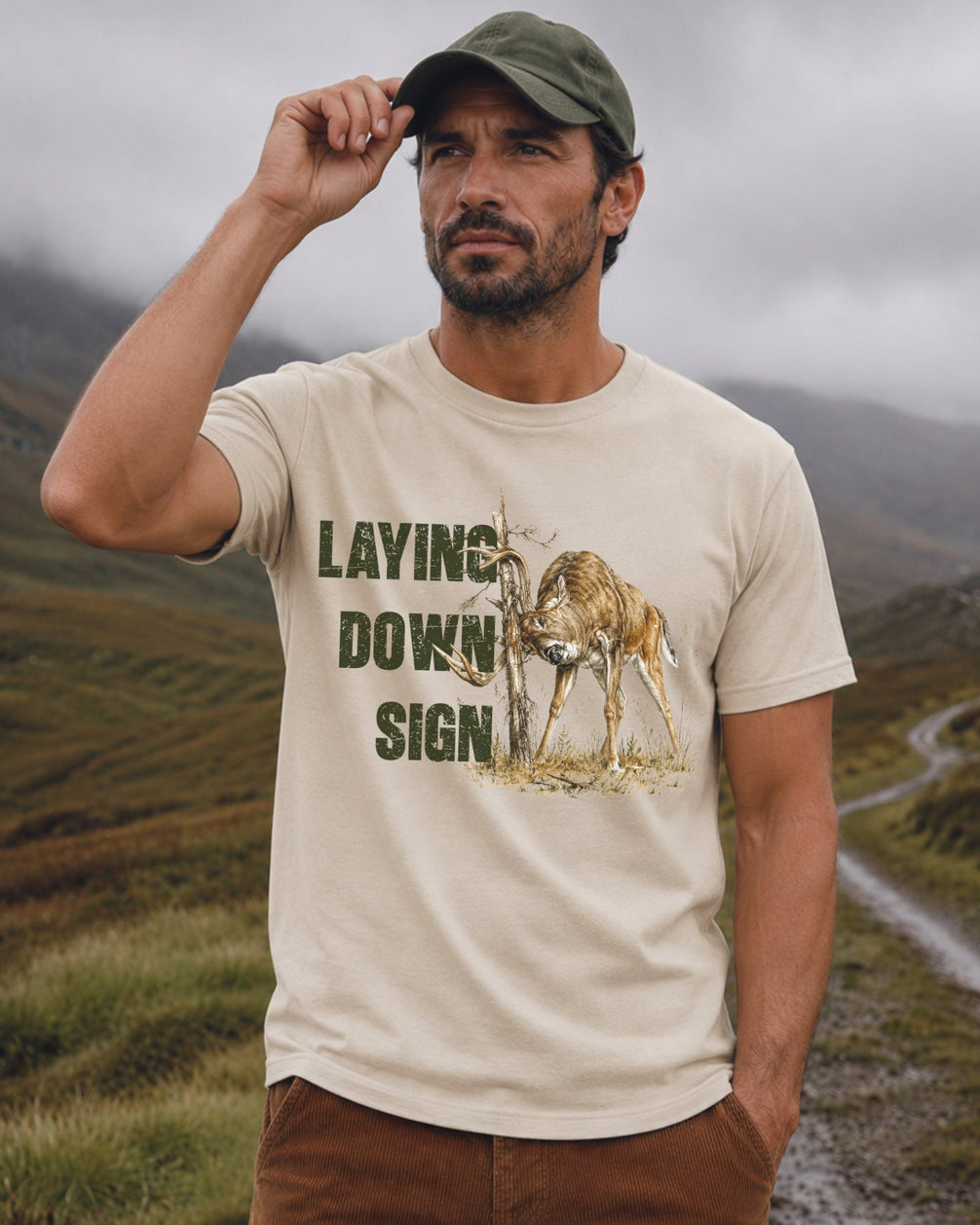 Laying Down Sign Buck T-shirt