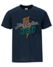 Leopard Lightning Blue Collar Couple T-shirt