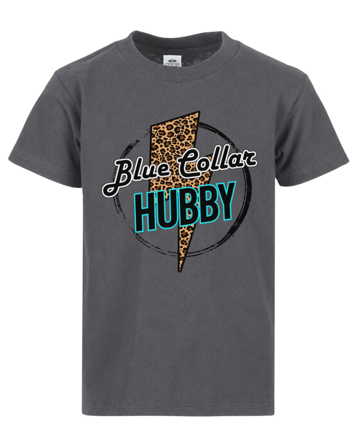 Leopard Lightning Blue Collar Couple T-shirt
