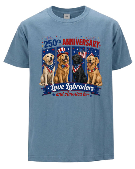 Love Labradors And America Too T-shirt