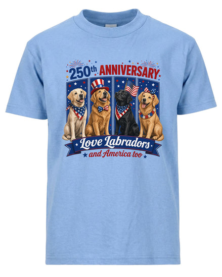 Love Labradors And America Too T-shirt