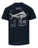 Mahi Mahi Anatomy Blueprint T-shirt