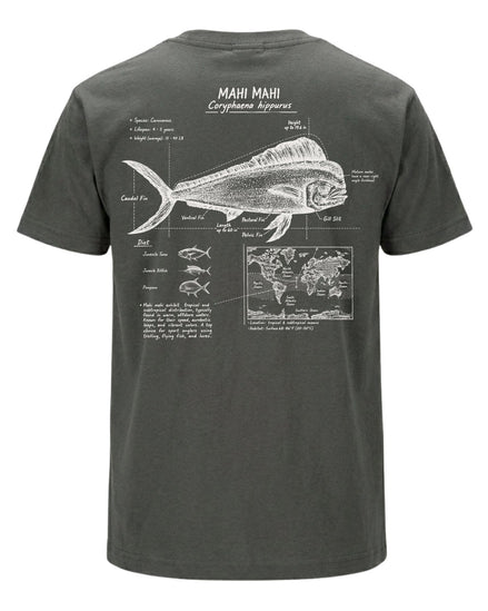 Mahi Mahi Anatomy Blueprint T-shirt