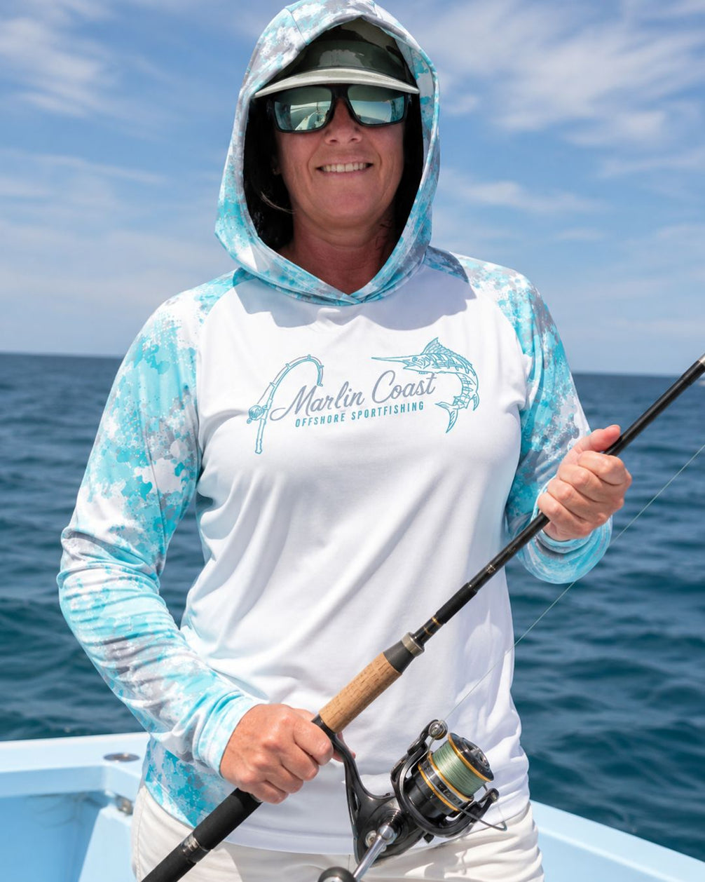 Marlin Coast Offshore Sportfishing Sun Protection Hoodie