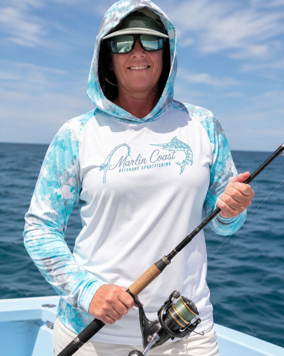 Marlin Coast Offshore Sportfishing Sun Protection Hoodie