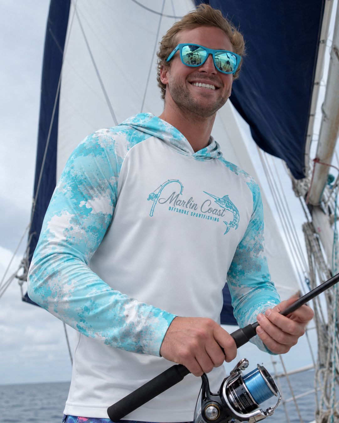 Marlin Coast Offshore Sportfishing Sun Protection Hoodie