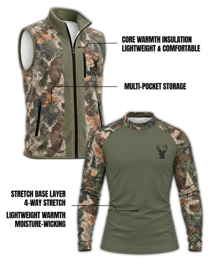 Combo detail - Merry BuckMas Camo Layering Series
