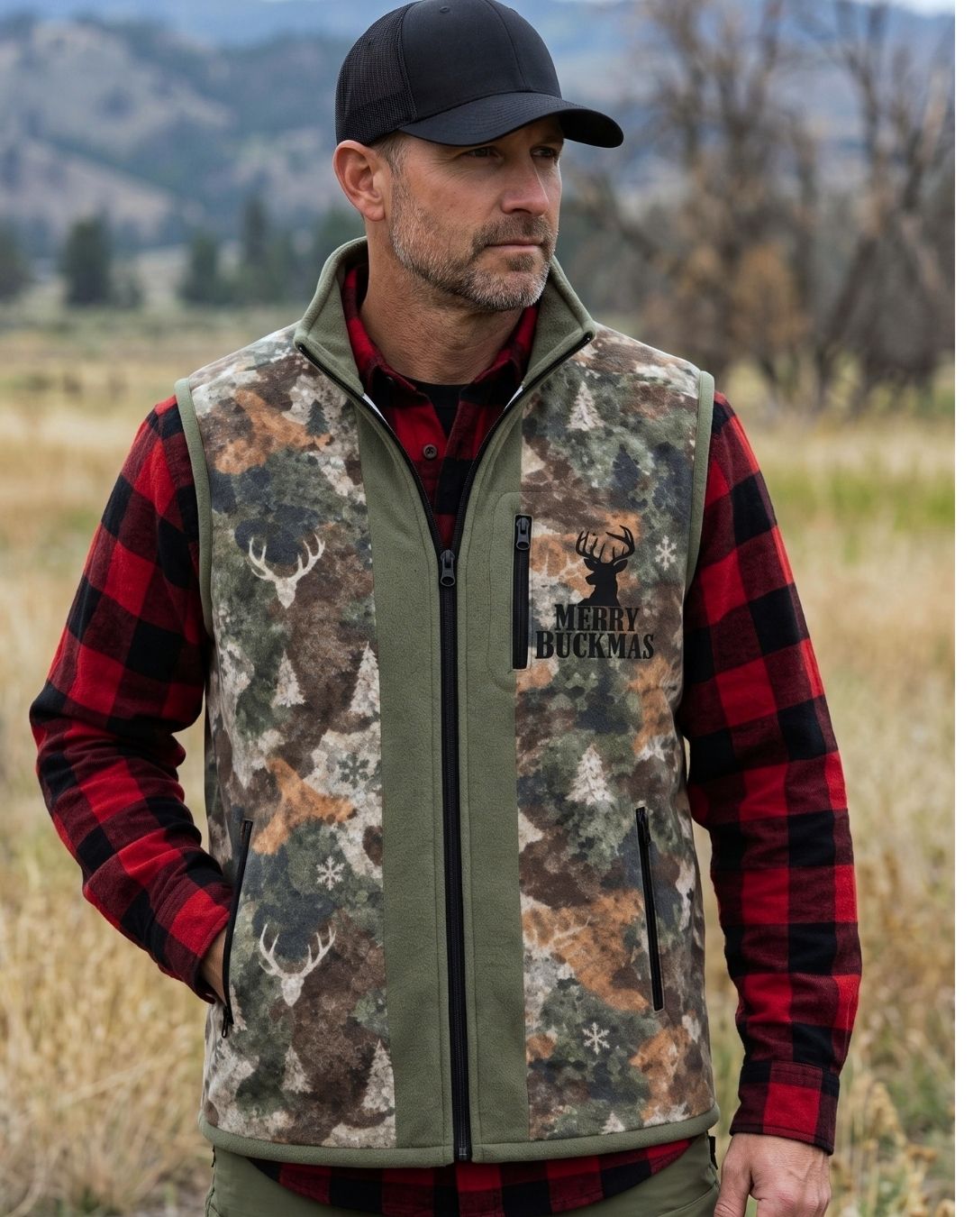Vest detail - Merry BuckMas Camo Layering Series
