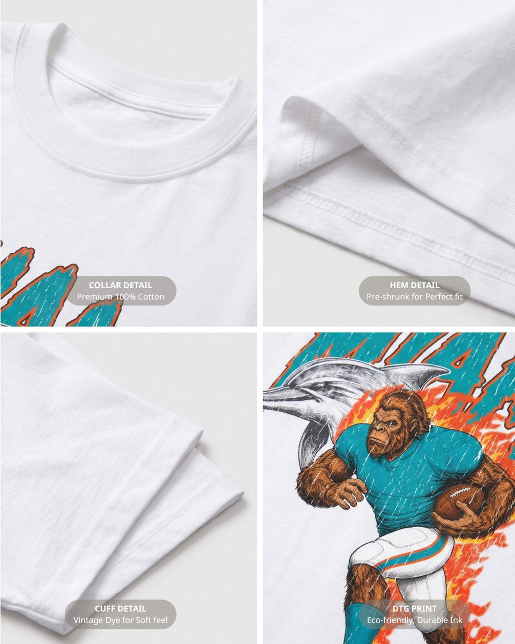 Miami Phantom Inferno Football T-shirt