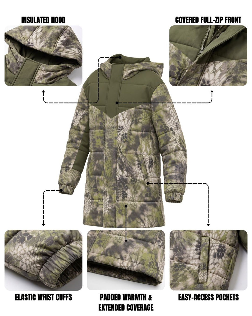 Kids' Moss Scale Camo Coat Jacket