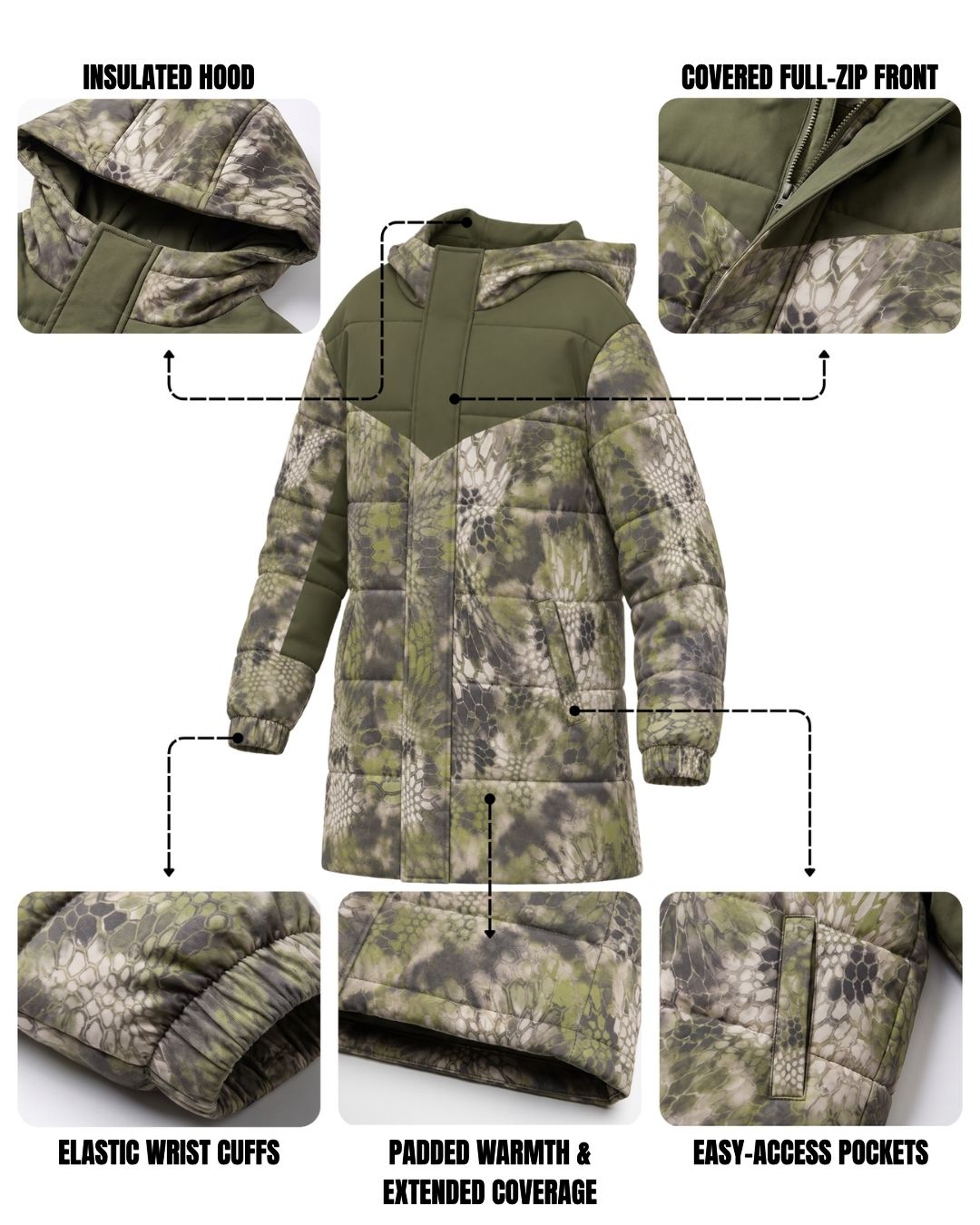 Kids' Moss Scale Camo Coat Jacket
