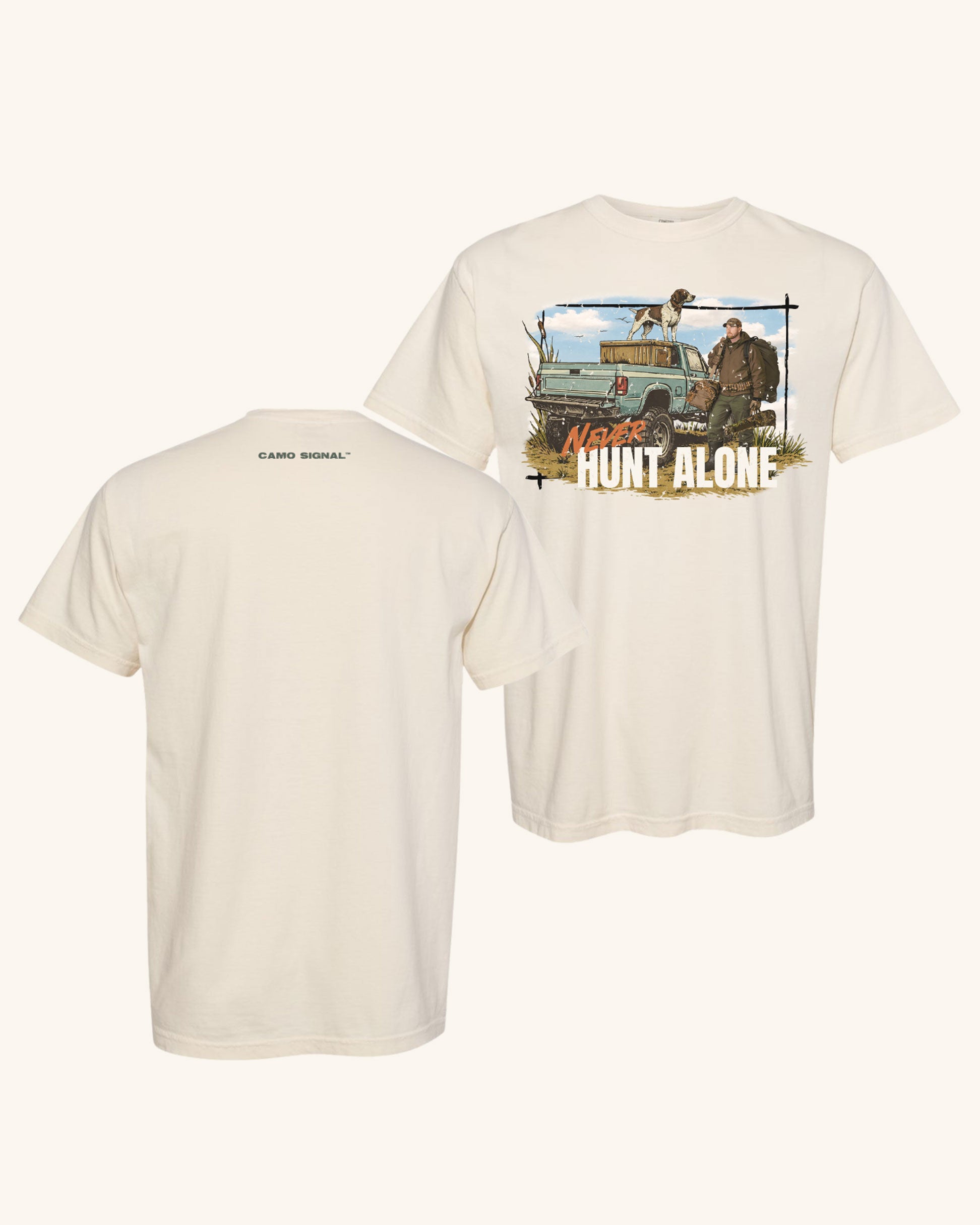 Never Hunt Alone Outdoor T-shirt