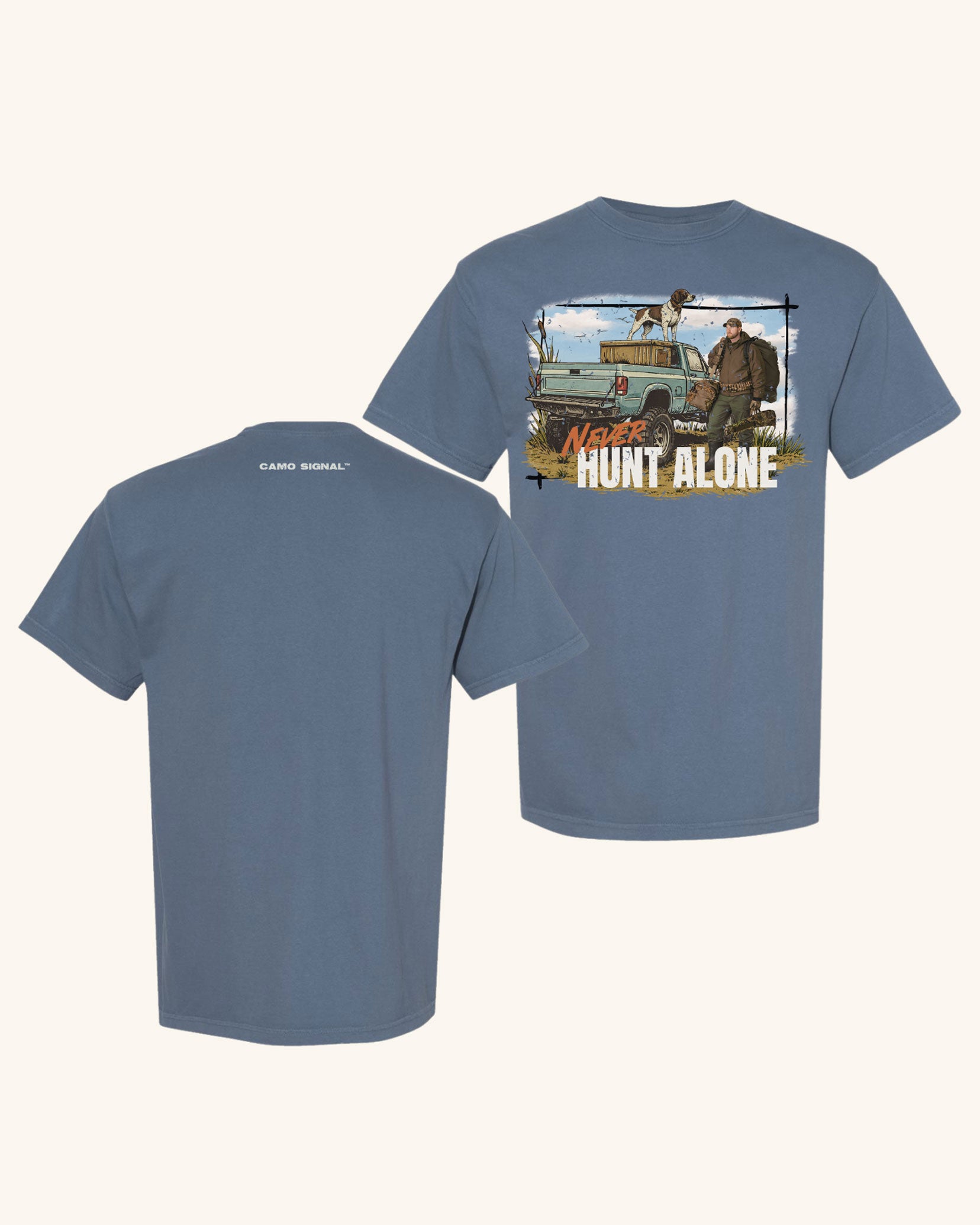 Never Hunt Alone Outdoor T-shirt