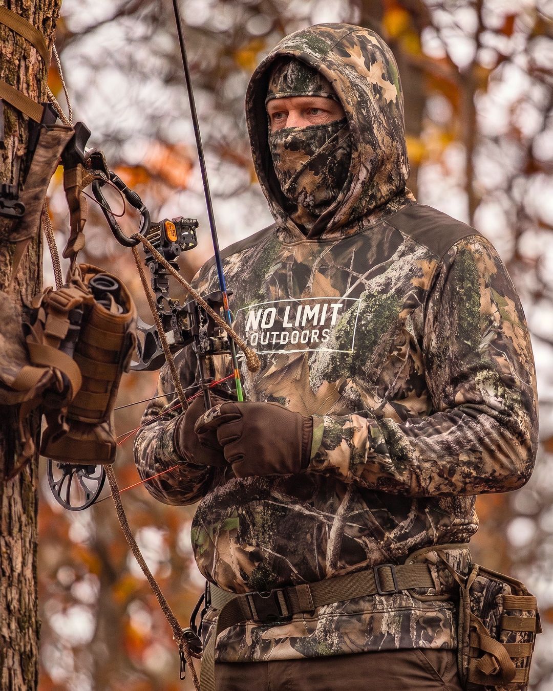 No Limit Outdoors Camo Balaclava Hoodie