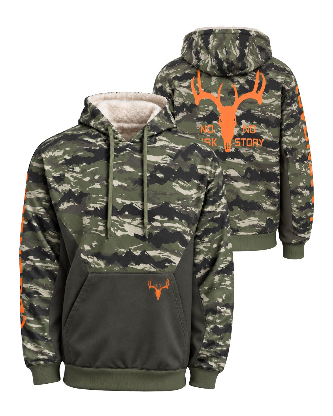No Risk No Story Camo Fleece Hoodie.jpg