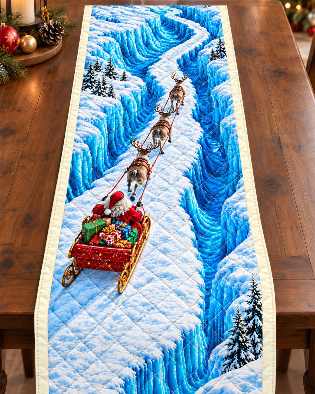 Reindeer Sleigh Ride Table Runner