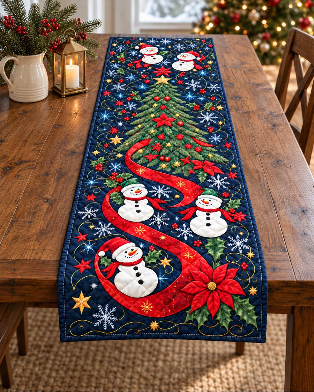 Midnight Way Christmas Characters Table Runner