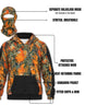 Orange Timber Camo Balaclava Hoodie