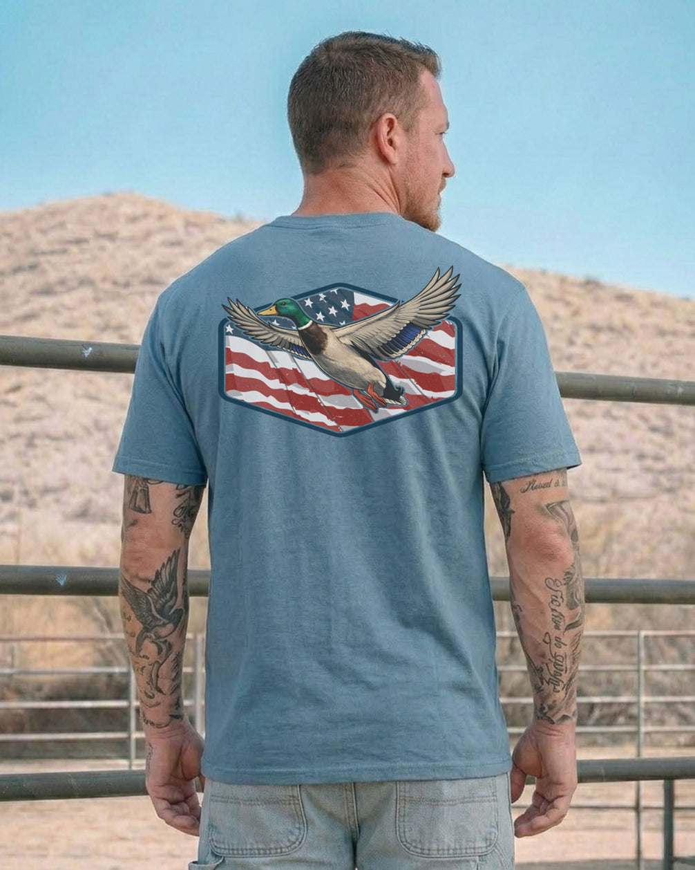 Patriotic Waterfowl Hunting T-shirt
