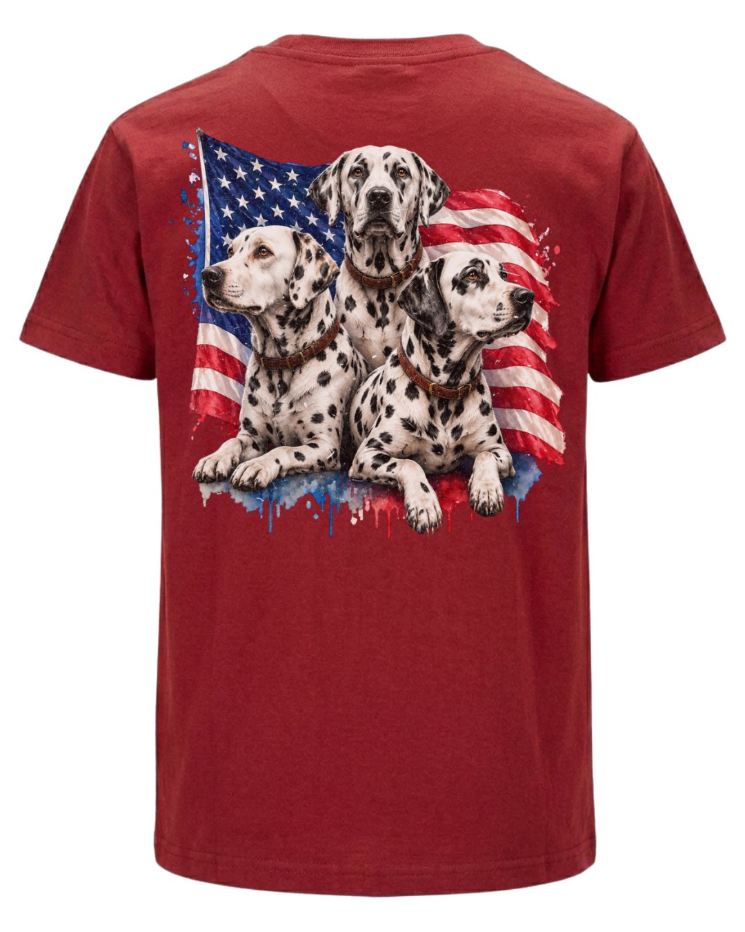 Patriotic Dalmatians Dog T-shirt