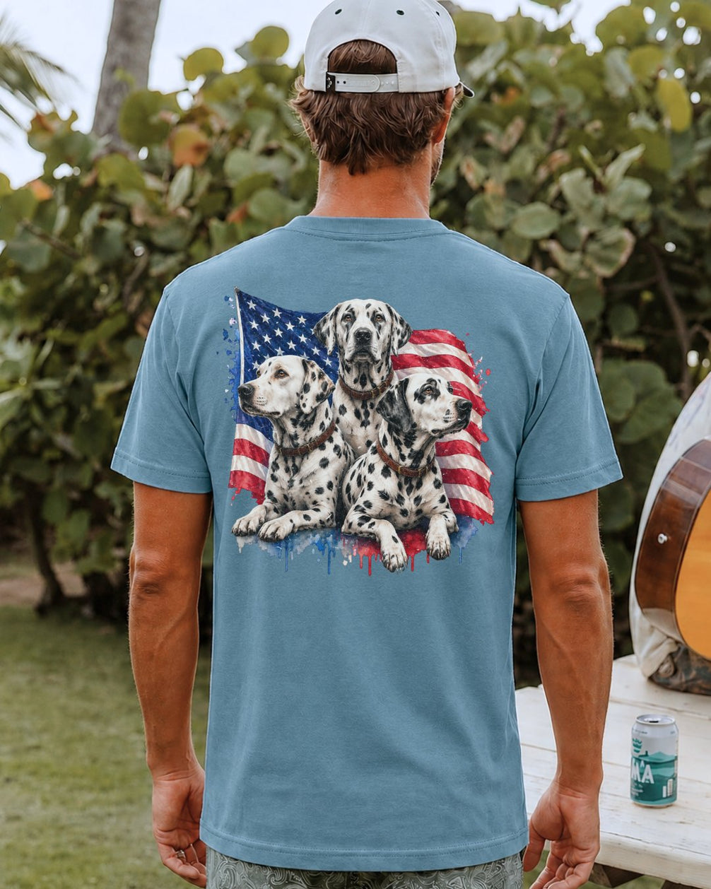 Patriotic Dalmatians Dog T-shirt