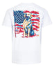 Patriotic Golden Retriever American Flag T-shirt
