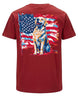 Patriotic Golden Retriever American Flag T-shirt