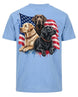 Patriotic Labrador Dogs Back Print T-shirt
