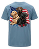 Patriotic Labrador Dogs Back Print T-shirt