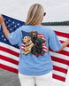 Patriotic Labrador Dogs Back Print T-shirt