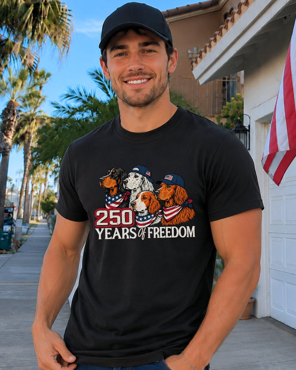 Patriotic Setters 250th Anniversary T-shirt