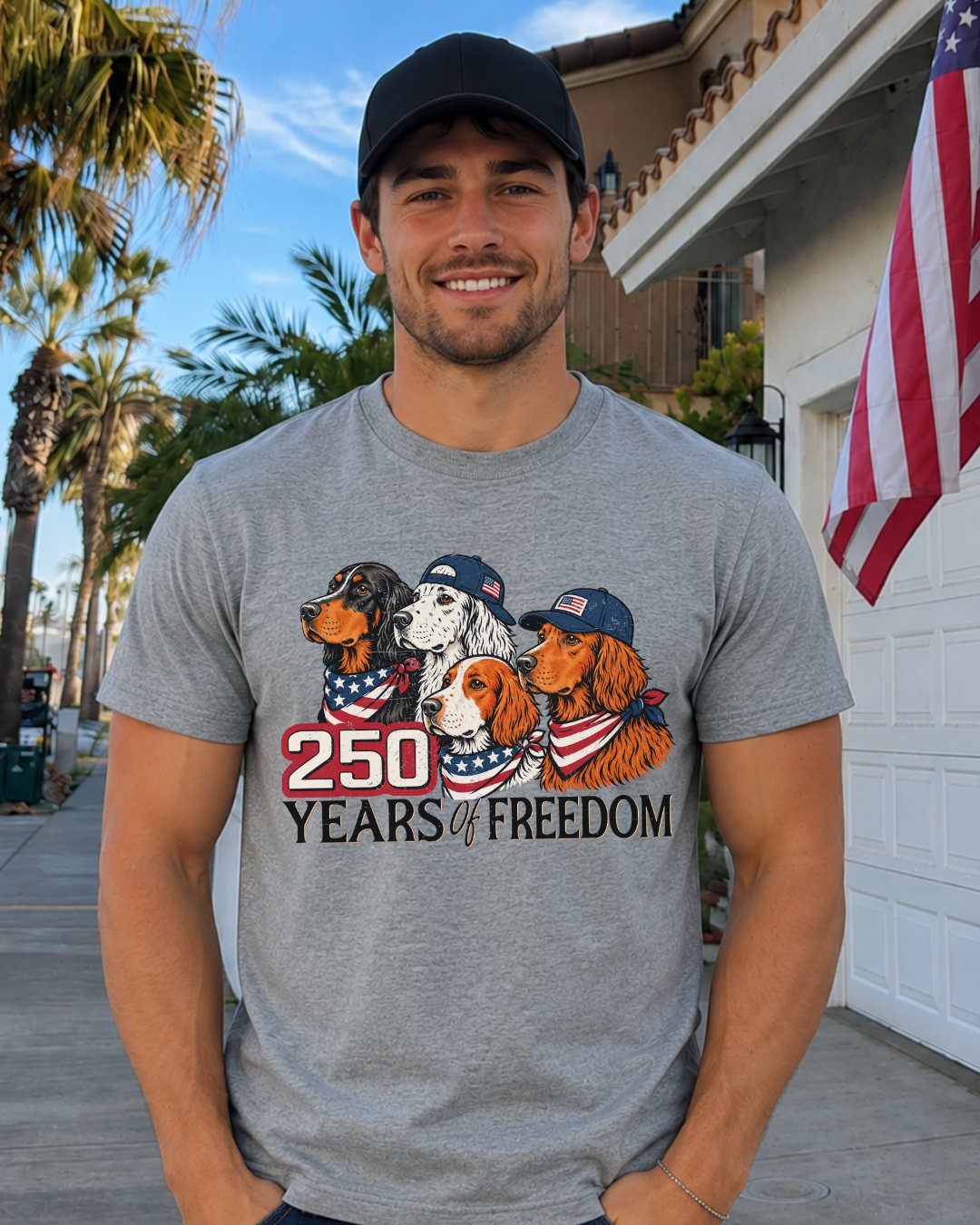 Patriotic Setters 250th Anniversary T-shirt