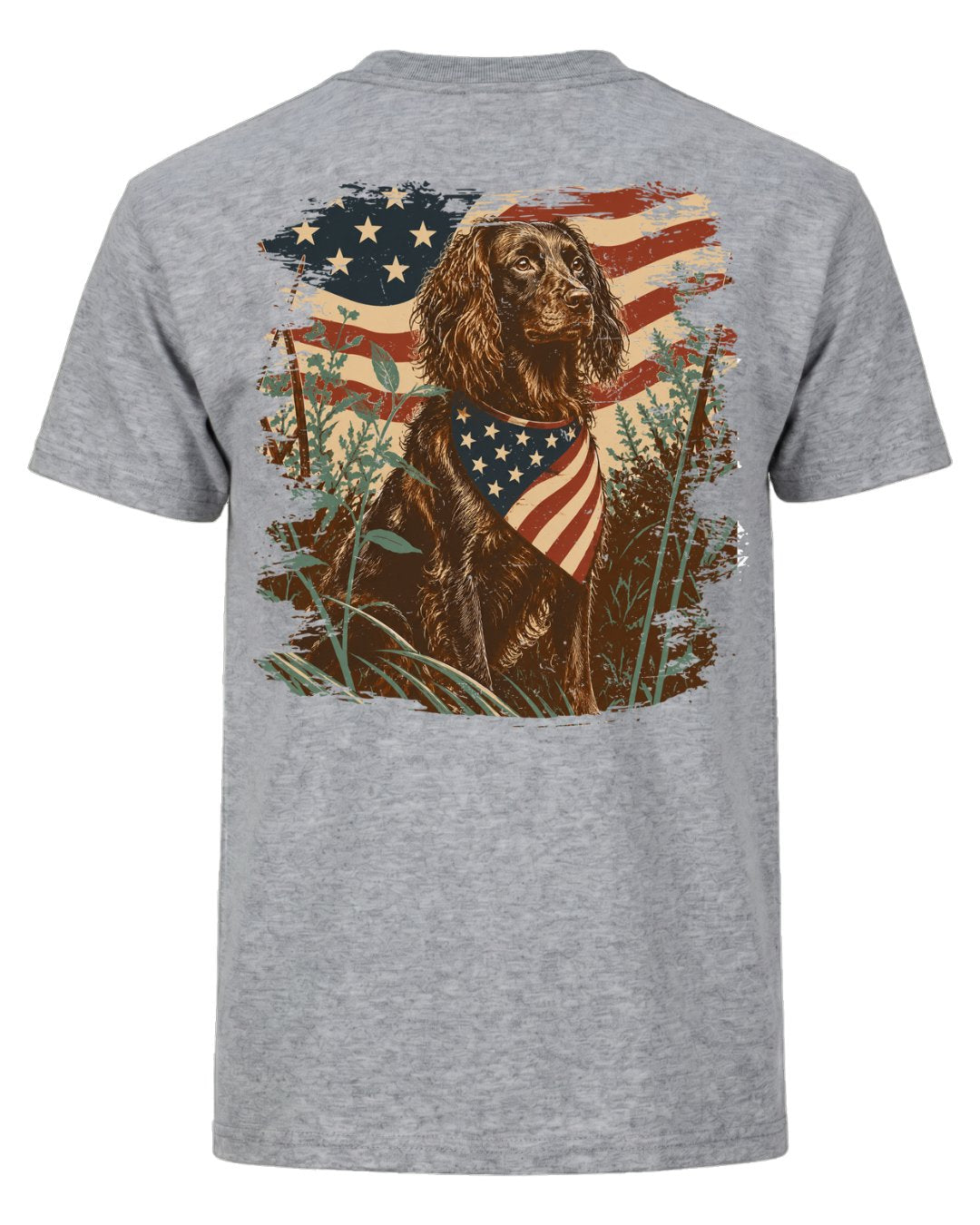 Patriotic Spaniel Hunting Dog T-shirt