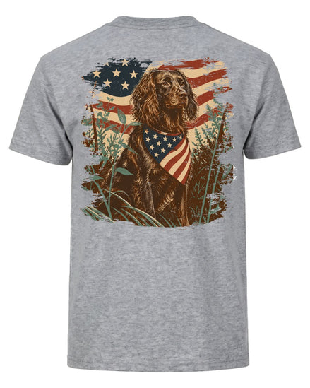 Patriotic Spaniel Hunting Dog T-shirt