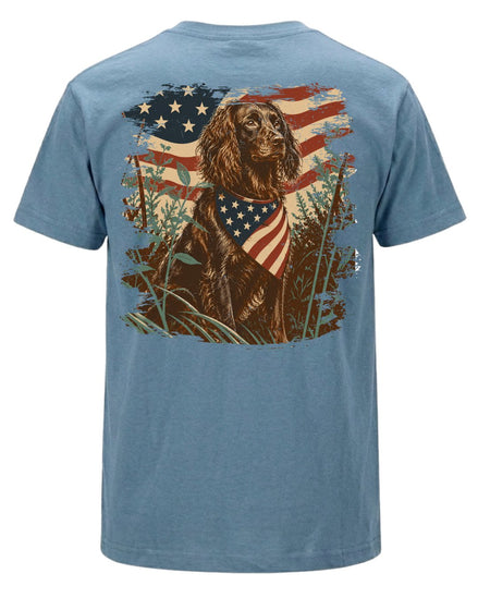 Patriotic Spaniel Hunting Dog T-shirt