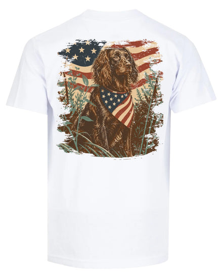 Patriotic Spaniel Hunting Dog T-shirt