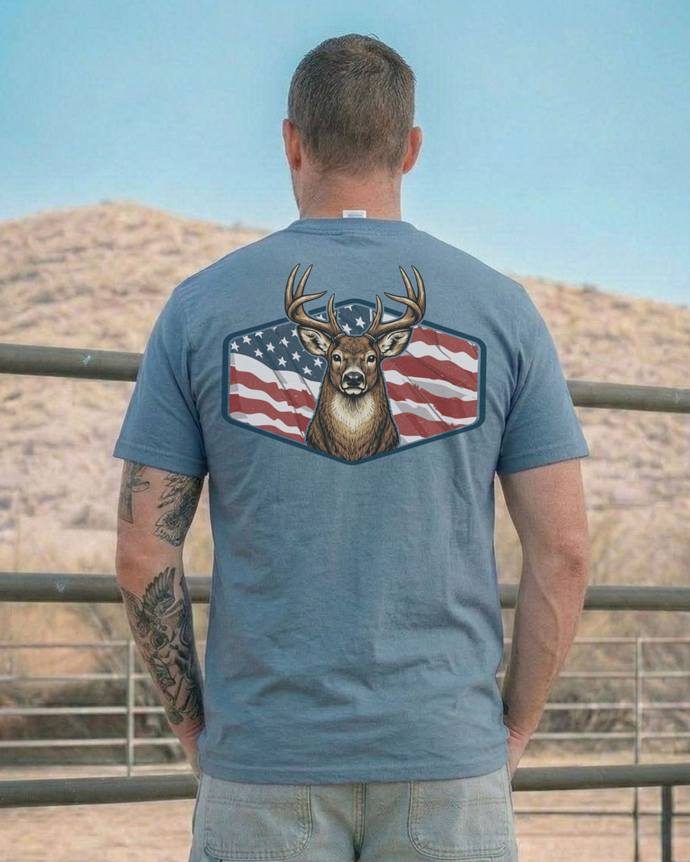 Patriotic Deer Hunting T-shirt