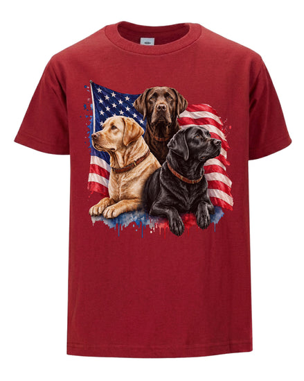 Patriotic Labrador Dogs T-shirt
