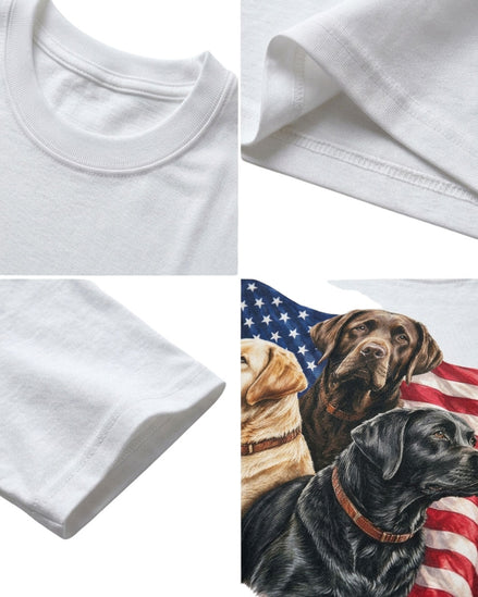 Patriotic Labrador Dogs T-shirt