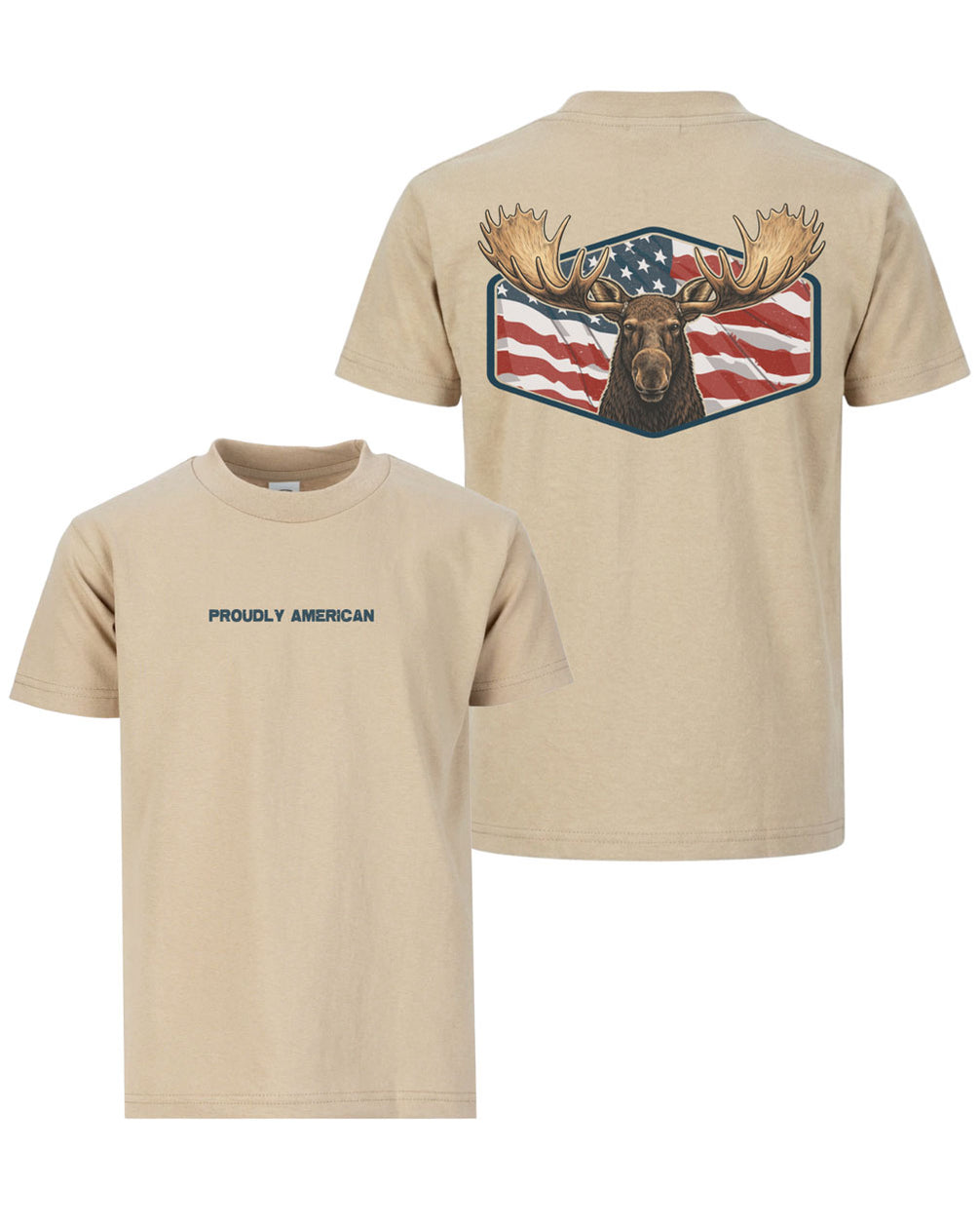 Patriotic Moose Hunting T-shirt