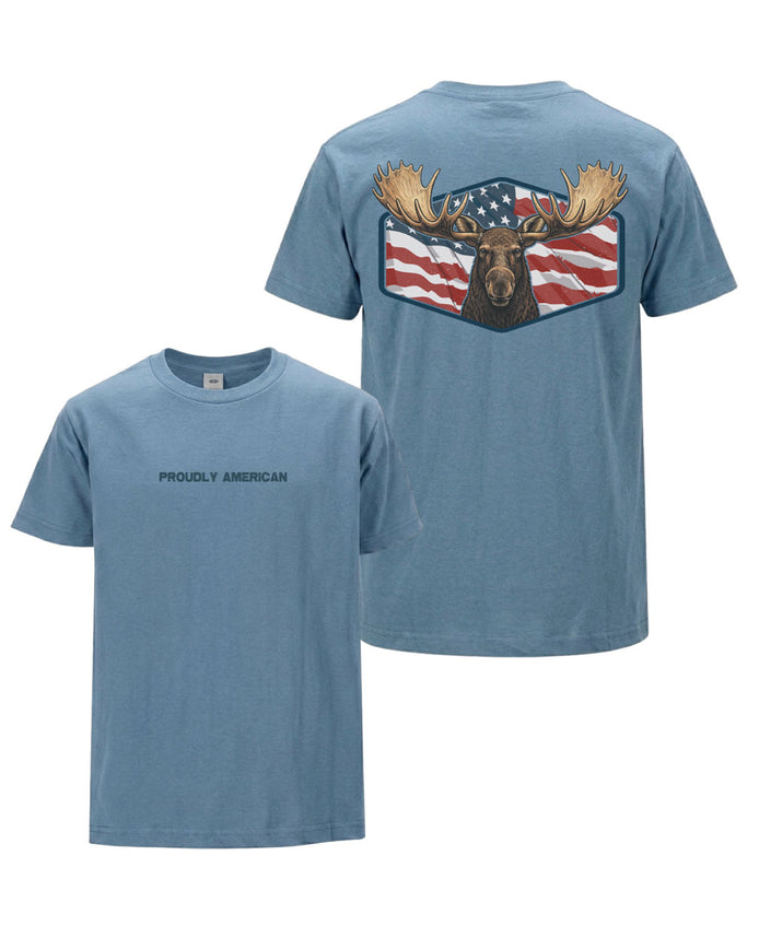 Patriotic Moose Hunting T-shirt
