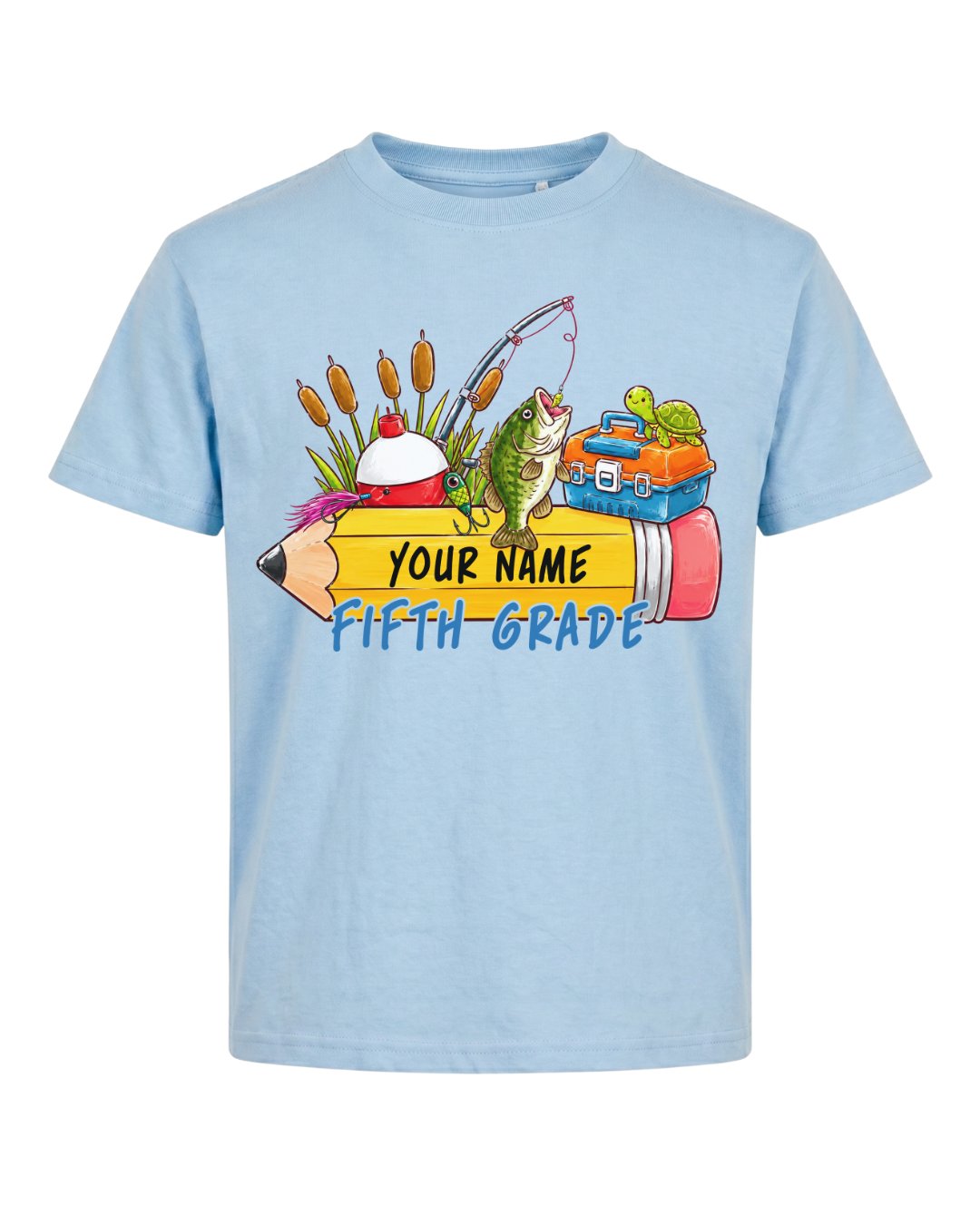 Personalizable Little Fisherman Back To School Youth Tee