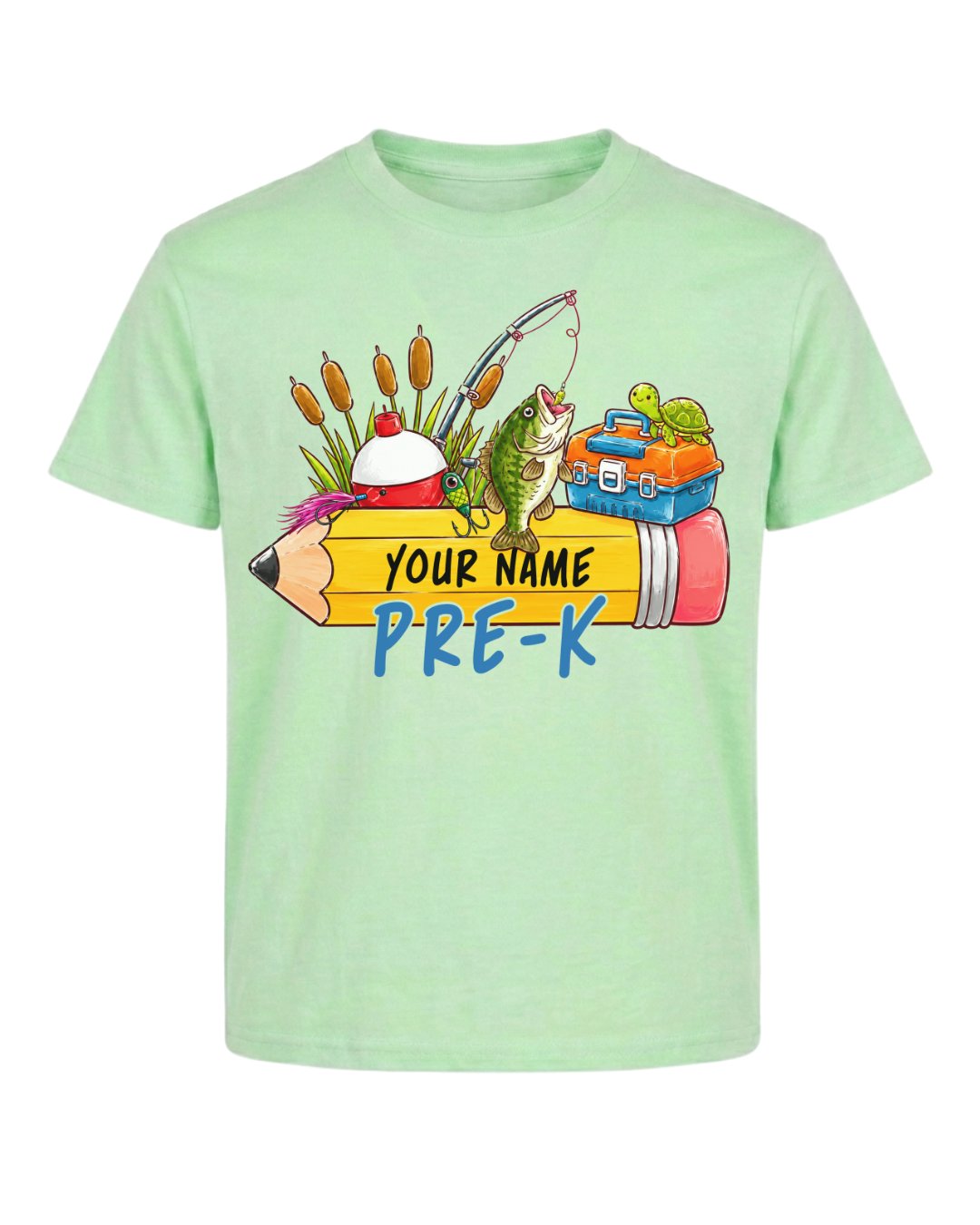 Personalizable Little Fisherman Back To School Youth Tee