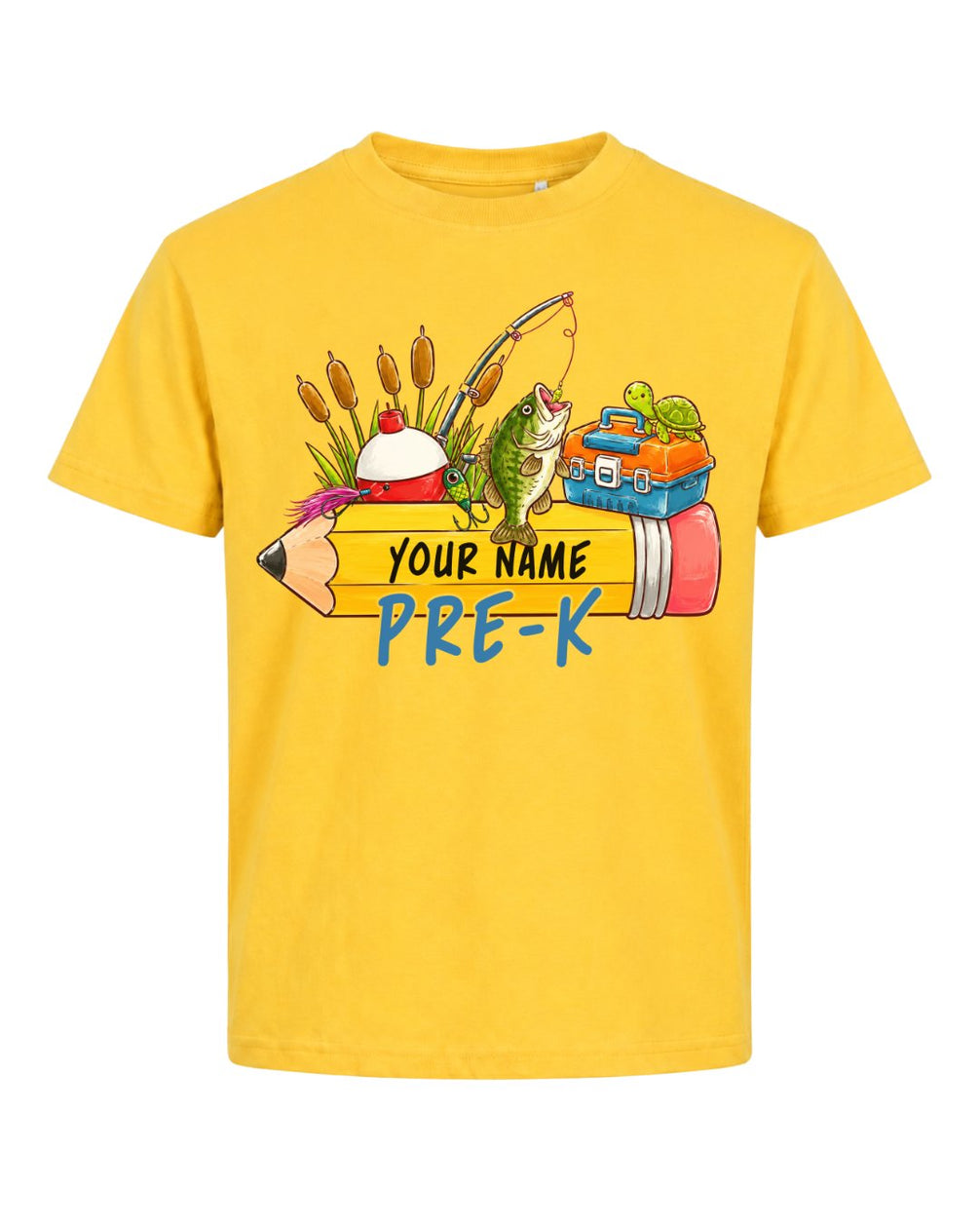 Personalizable Little Fisherman Back To School Youth Tee