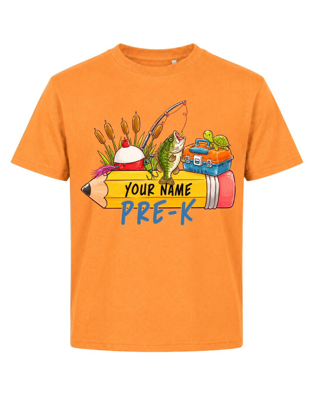 Personalizable Little Fisherman Back To School Youth Tee