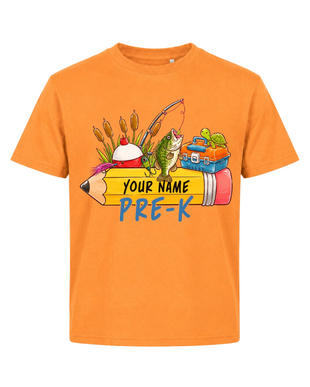 Personalizable Little Fisherman Back To School Youth Tee
