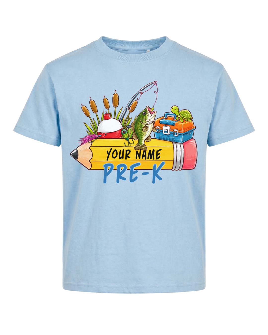 Personalizable Little Fisherman Back To School Youth Tee