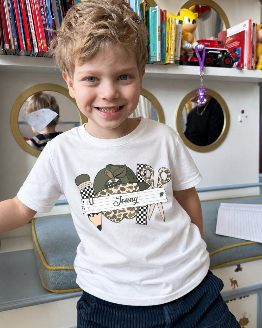 Personalizable Little Hunter Back To School Youth Tee